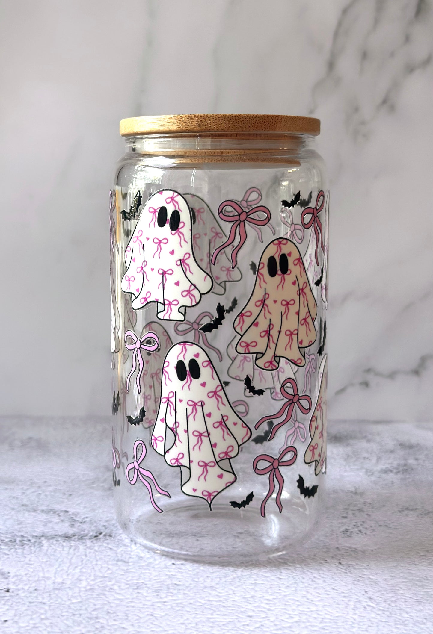 Ghosts and Bows 16 oz Cup