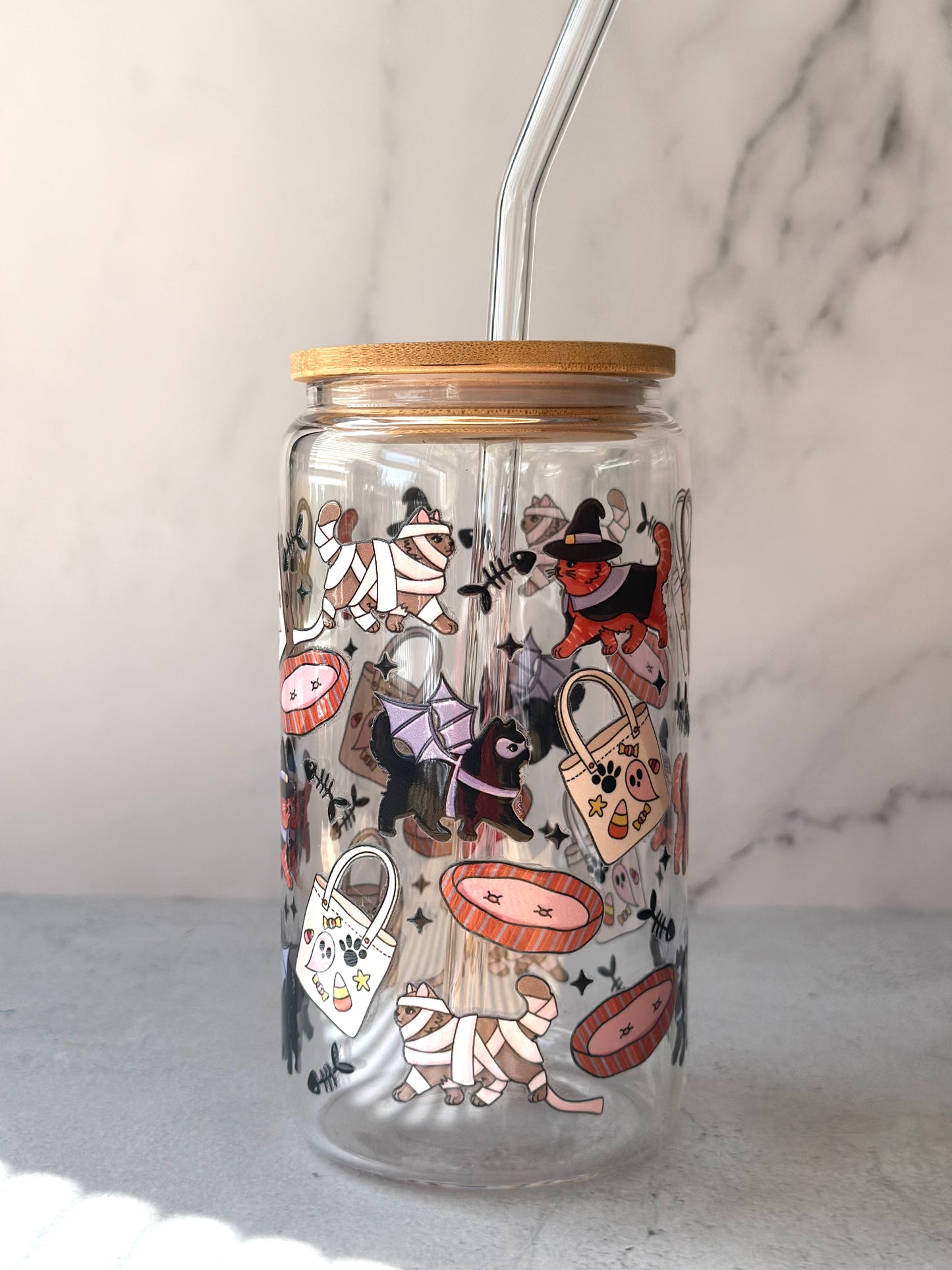 Halloween Cat 16 oz Cup