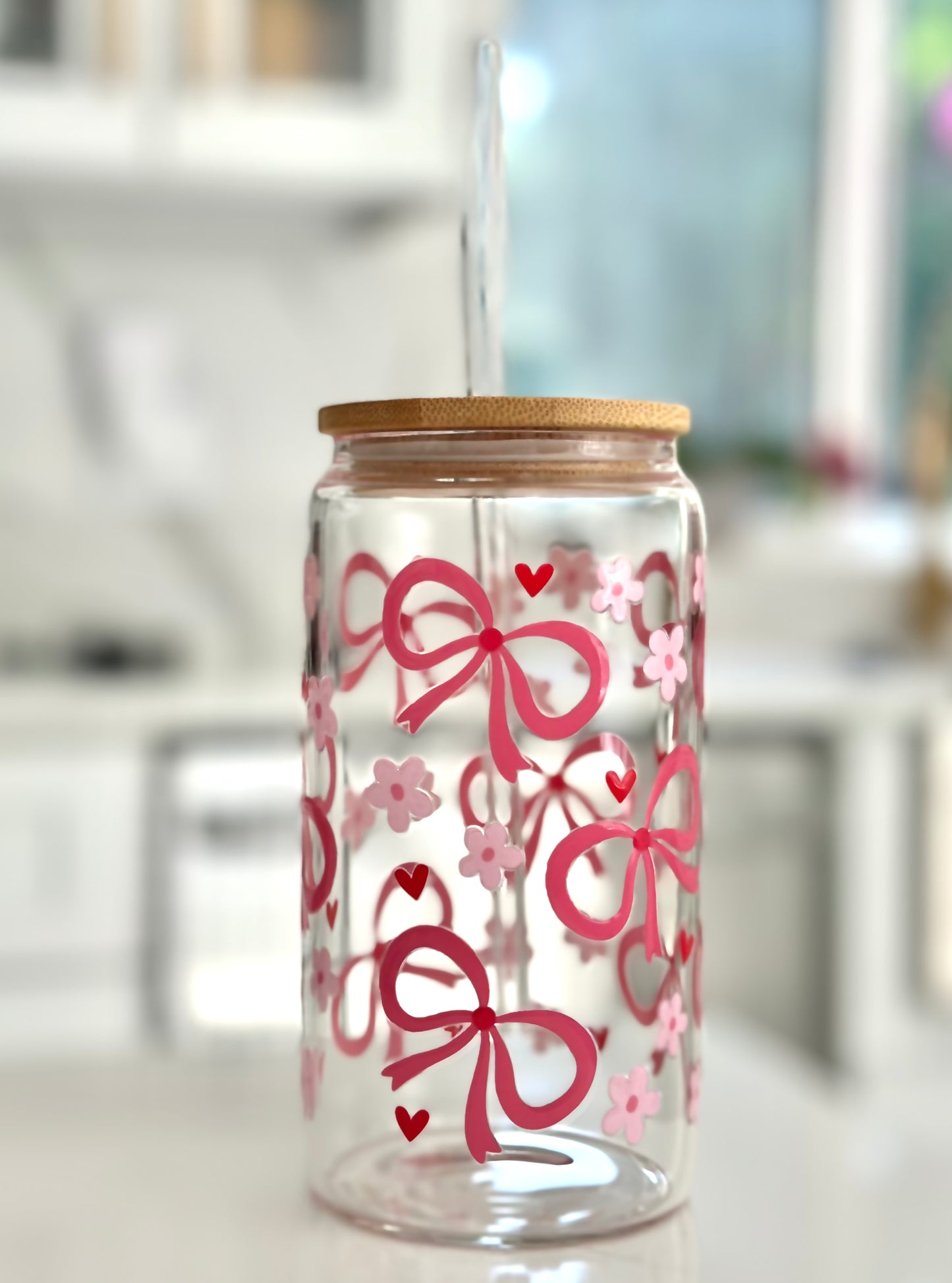 Pink Bows 16 oz Cup