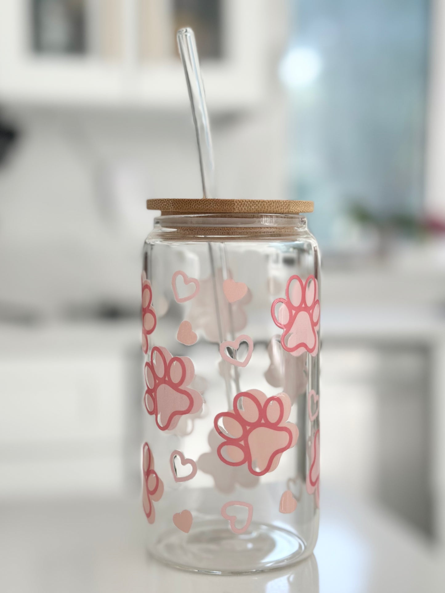 Dog Paw 16 oz Cup