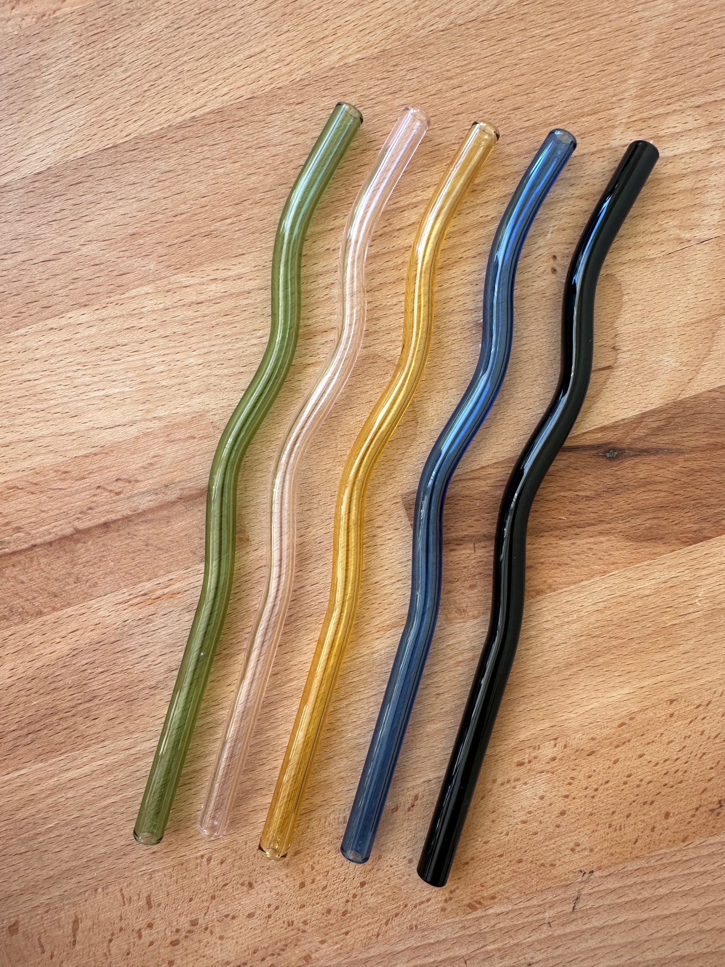 Wavy Glass Straws