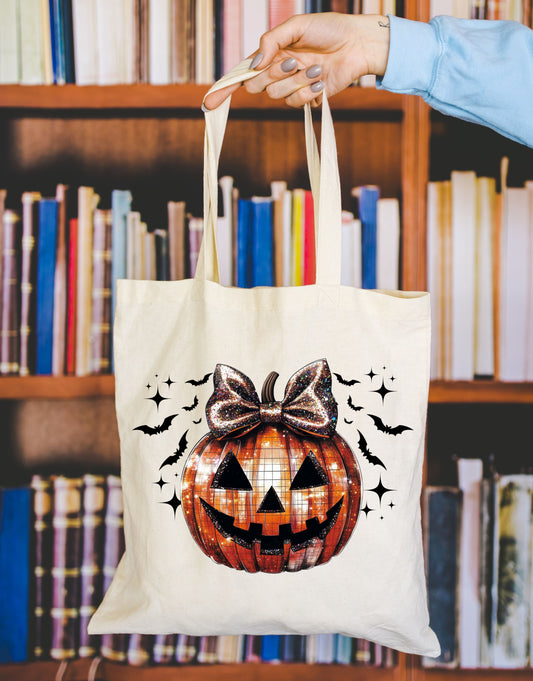 Disco Pumpkin Tote Bag