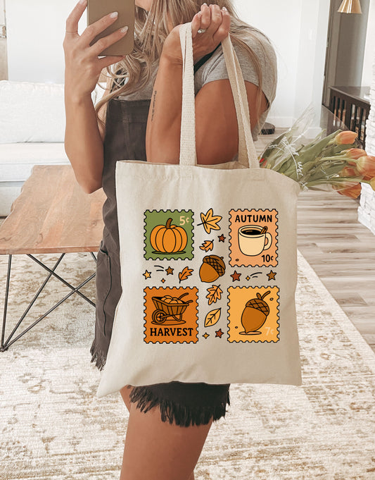 Fall Stamp Tote Bag