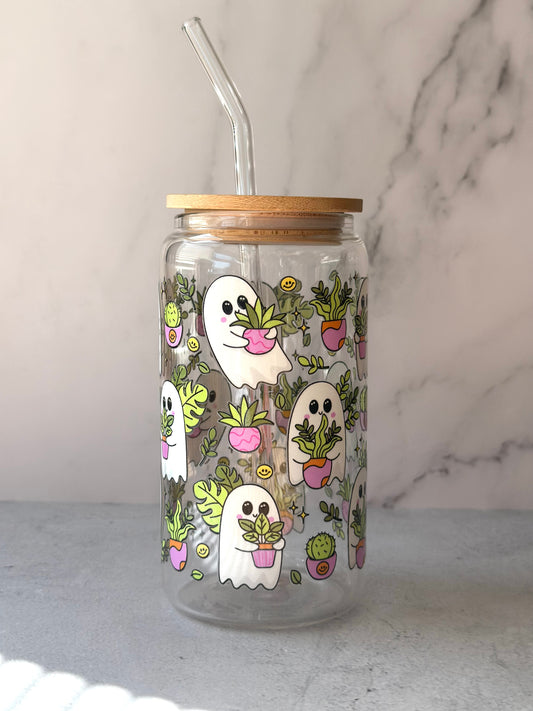 Plant Ghost 16 oz Glass Cup