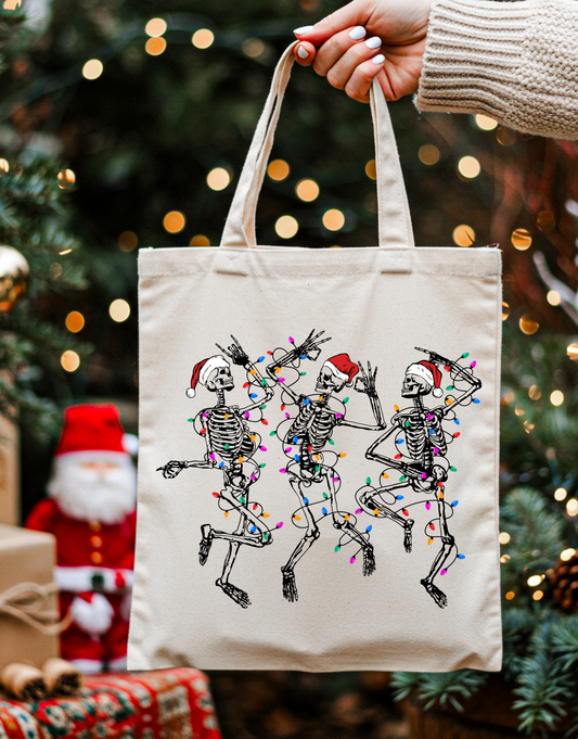 Holiday Skeletons Tote Bag